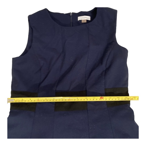 calvin Klein dress block navy sleeveles round neck size 8 - Picture 9 of 16